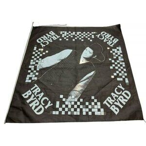 Tracy Byrd Country Music Black White Square Bandana Scarf 21"